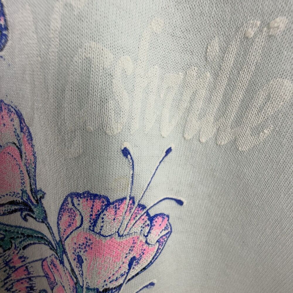 80s/90s Vintage Graphic Cat T-Shirt Pastel Kawaii Kitten | Made in USA - Picture 13 of 14